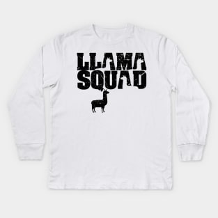 'Llama Squad' Adorable Alpaca Llama Trendy Gift Kids Long Sleeve T-Shirt